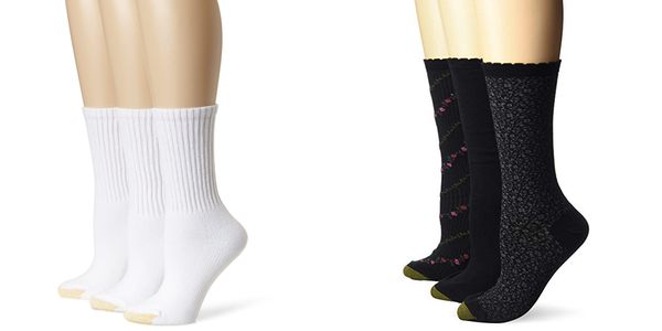 womens gold toe crew socks